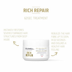 Goldwell Dualsenses - Rich Repair Restoring Shampoo, Conditioner & 60Sec Treatment Bundle