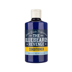 Bluebeards Revenge conditioner bottle, blue plastic with white cap, front label