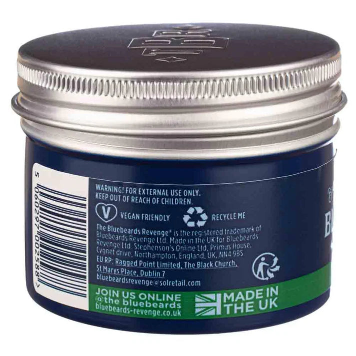 Matt clay jar back label with barcode and recycling icons