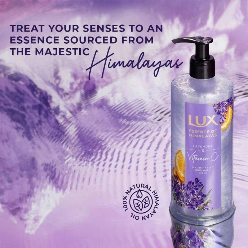 Lux - Essence of Himalayas Lavender & Vitamin C Illuminating Shimmer Body Wash 400ml