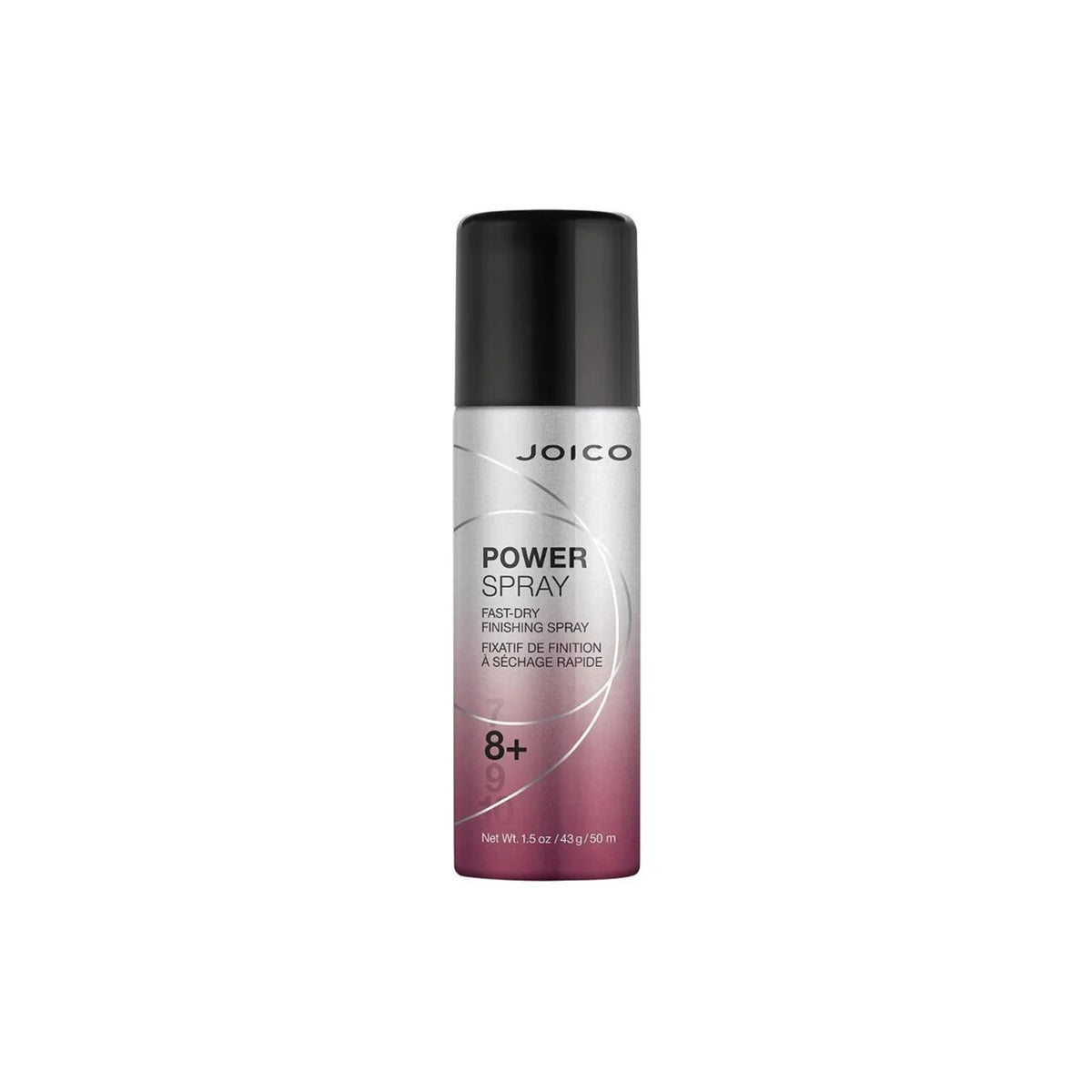 Joico Power Spray travel-size finishing spray, 50 ml bottle with black cap