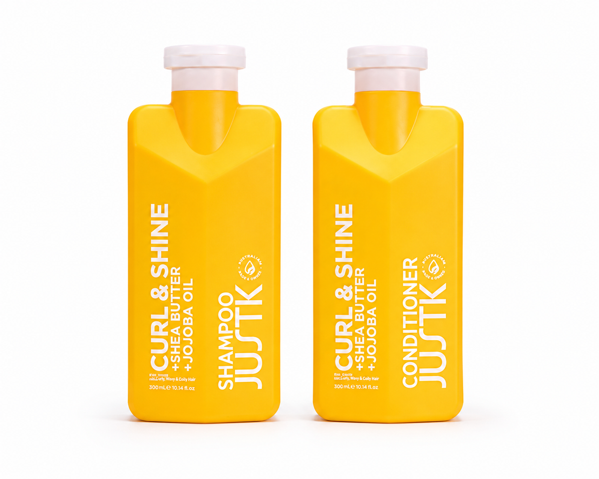 JUSTK Curl & Shine Shampoo & Conditioner Bundle 300ml