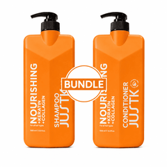 JUSTK Nourishing - Keratin & Collagen Shampoo and Conditioner 1L Bundle