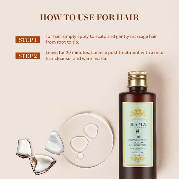 KAMA AYURVEDA Extra Virgin Cold Pressed Organic Coconut Oil 50 ml