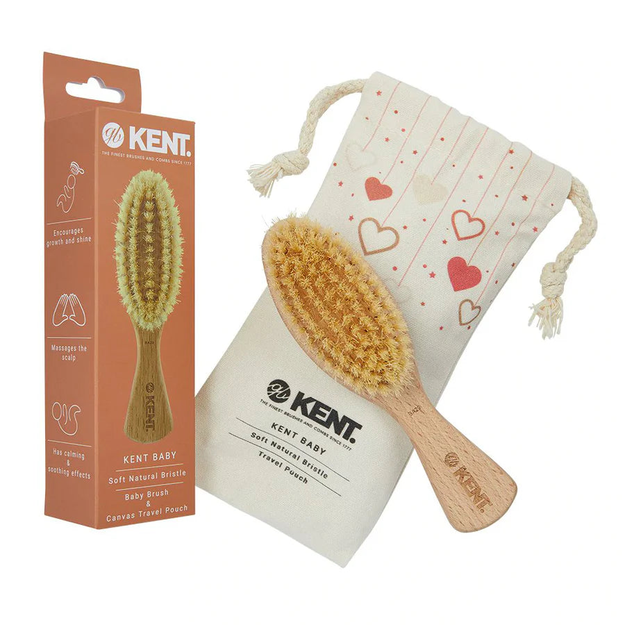 Kent BA29 Fishtail Baby Brush in Canvas Bag - Kess Hair and Beauty