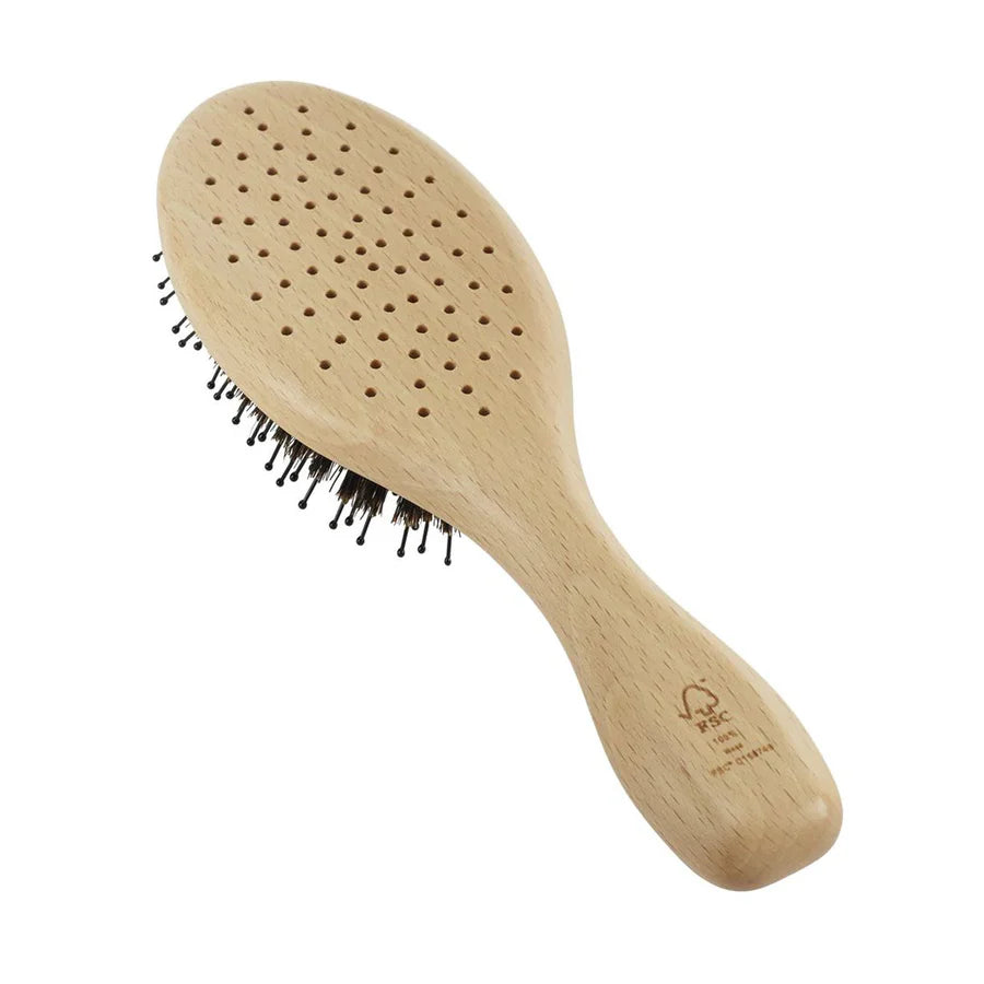 KENT LPF1 "Pure Flow" Vented Oval Cushion Bristle Nylon Mix Hairbrush