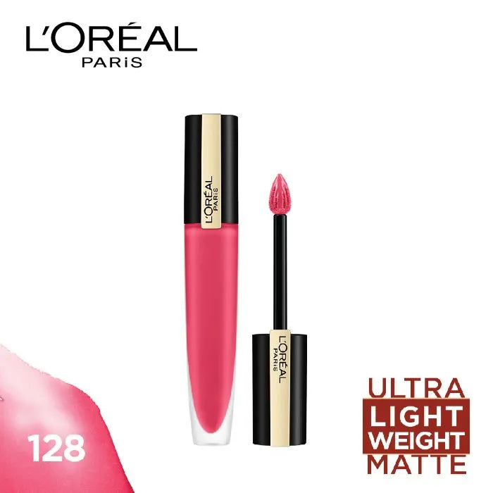 L'Oreal Paris - Rouge Signature Matte Liquid Lipstick 7 ml - I Decide 128