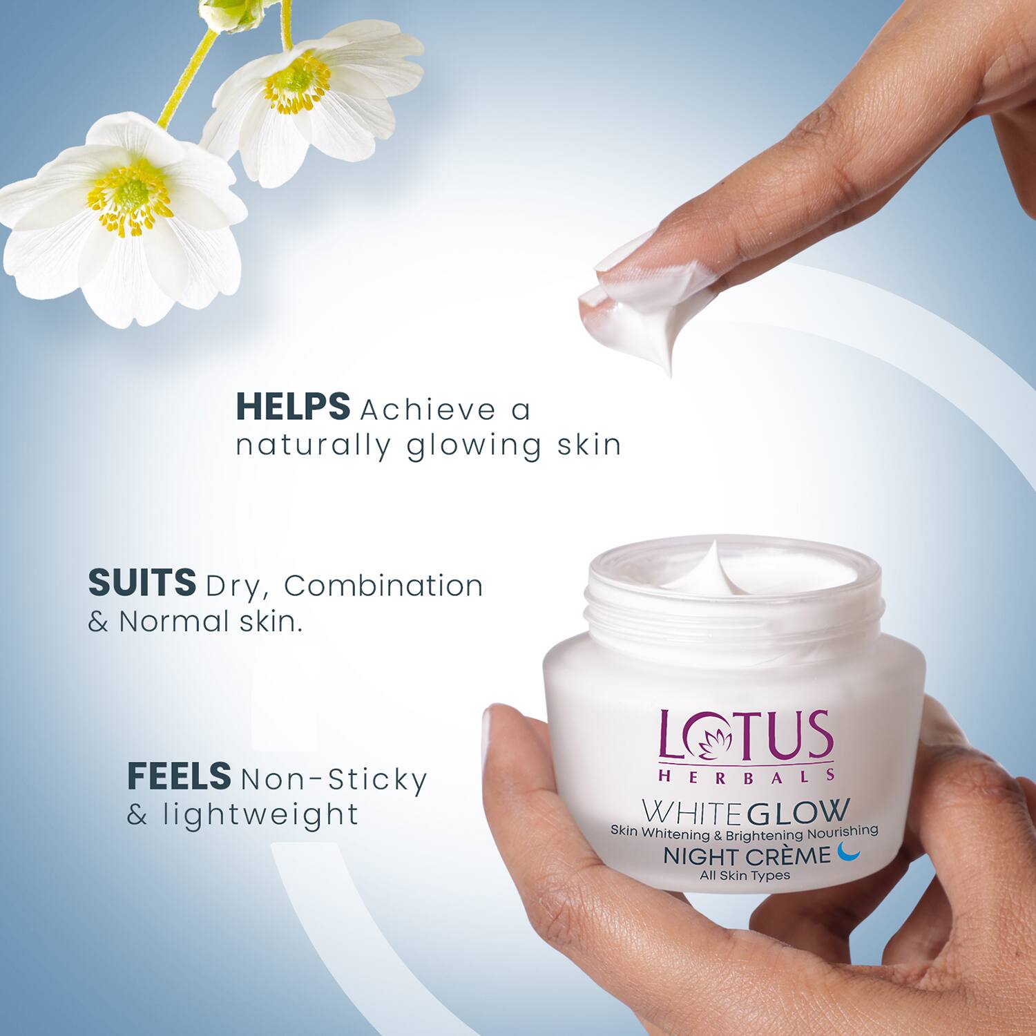 Lotus Herbals WhiteGlow Skin Whitening & Brightening Night Crème 60g