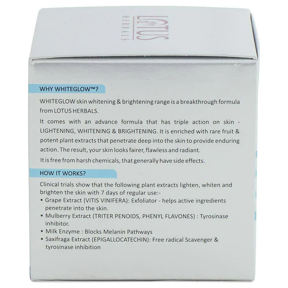 Lotus Herbals WhiteGlow Skin Whitening & Brightening Night Crème 60g