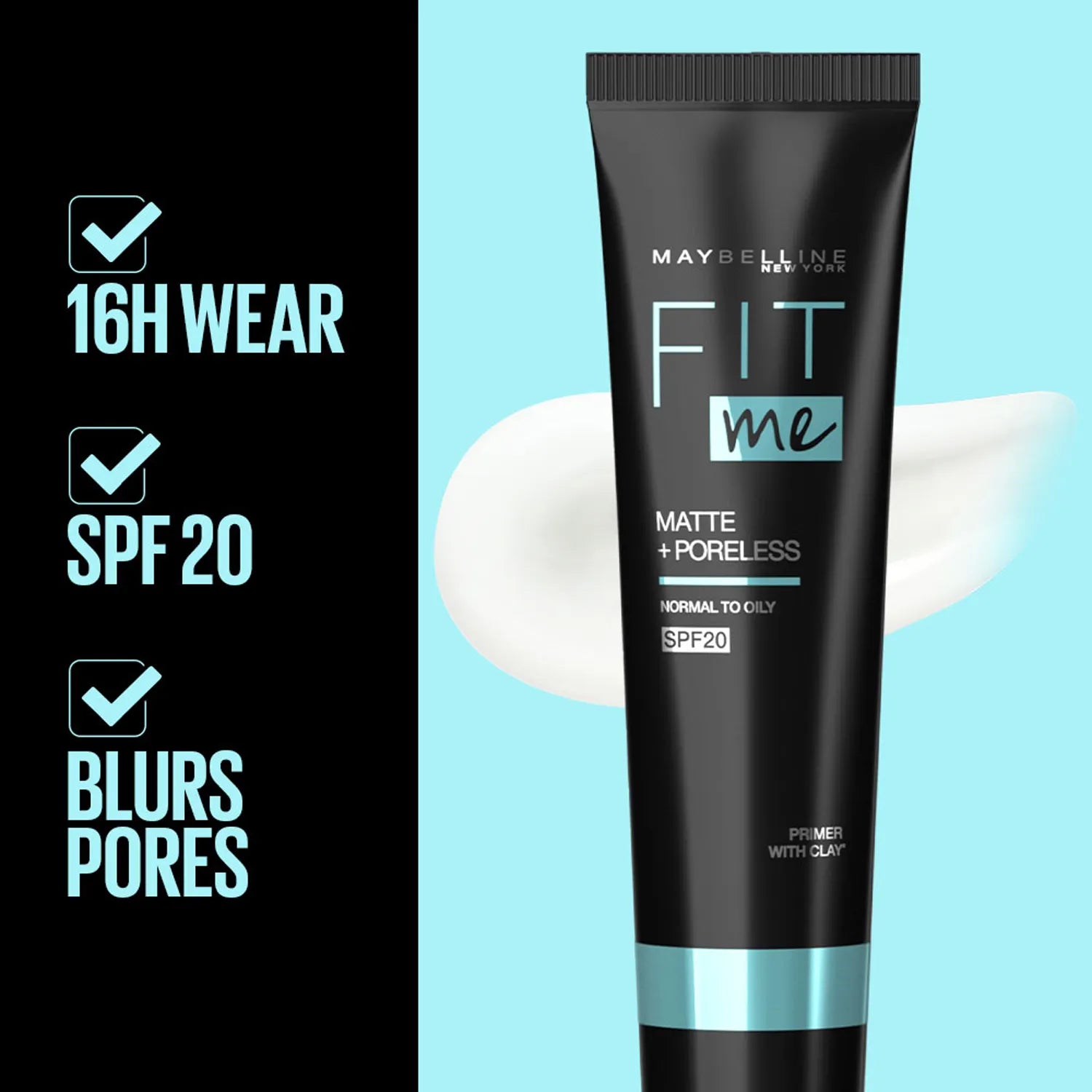 Maybelline - New York Fit Me Primer, Oil free and Non Comedogenic Formula - Matte+Poreless 30ml