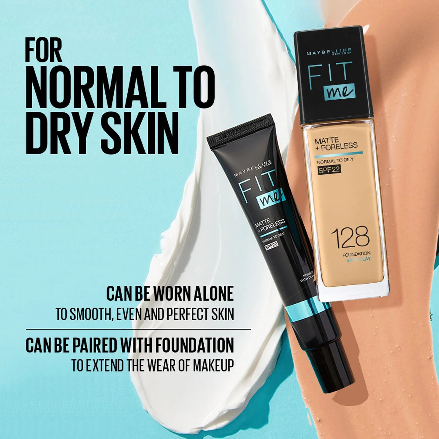 Maybelline - New York Fit Me Primer, Oil free and Non Comedogenic Formula - Matte+Poreless 30ml