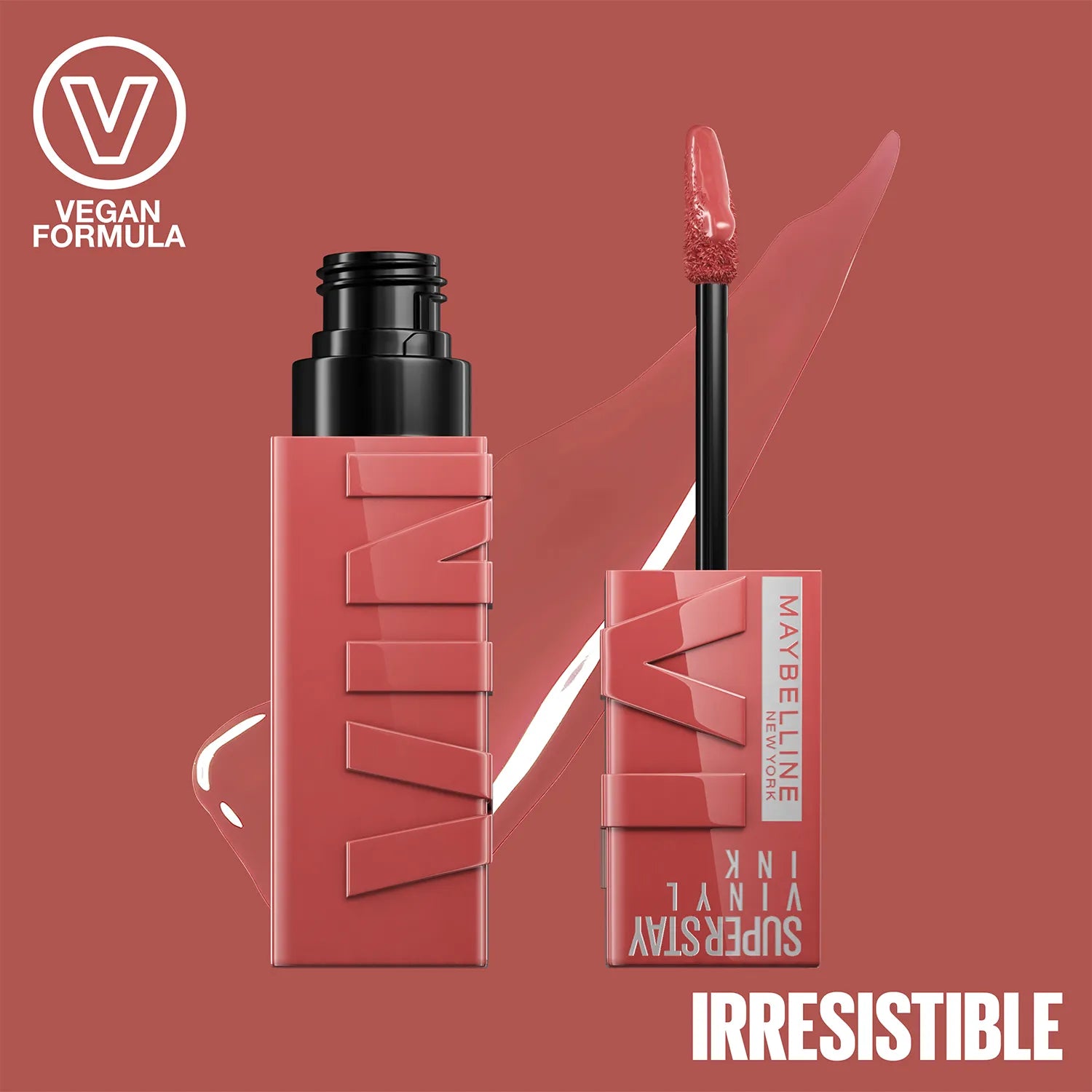 Maybelline - New York Super Stay Vinyl Ink Liquid Lipstick, Instant Shine Lasts Up To 16H - Irresistible 4.2ml