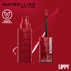 Maybelline - New York Super Stay Vinyl Ink Liquid Lipstick, Instant Shine Lasts Up To 16H - 10 Lippy 4.2ml