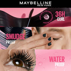 Maybelline - New York Hypercurl Waterproof Mascara, Smudge & Highly Pigmented Black 9.2ml