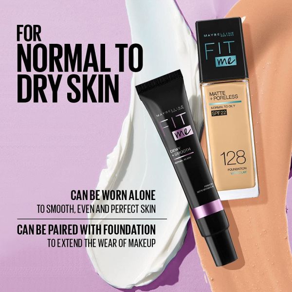 Maybelline - New York Fit Me Primer, Oil free and Non Comedogenic Formula - Dewy+Smooth Primer 30ml