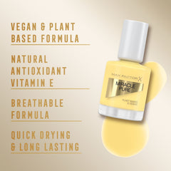 Max Factor Miracle Pure Nail Polish 12ml Shade No. 500 Lemon Tea