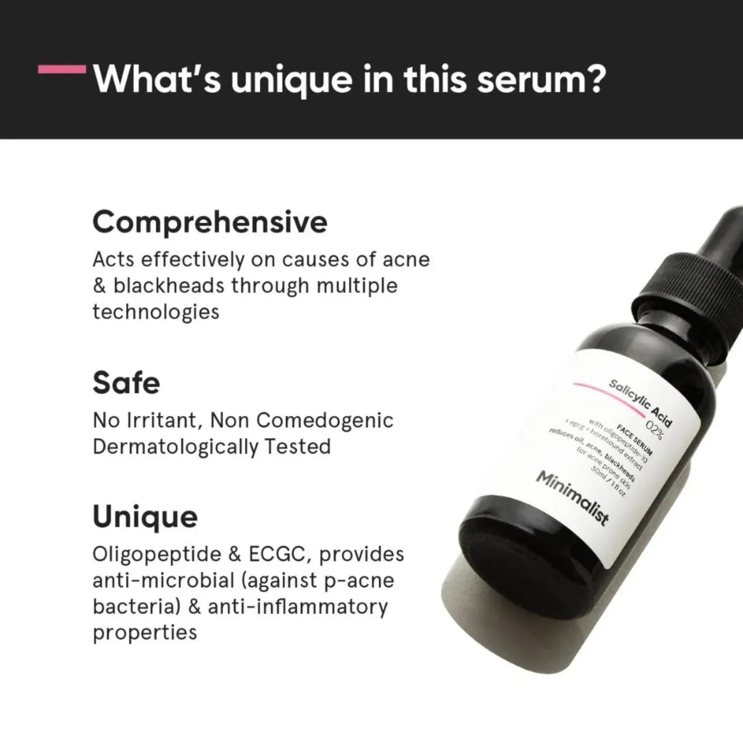 Minimalist - Salicylic Acid 2% Face Serum for Oil Control & Acne free skin 10ml