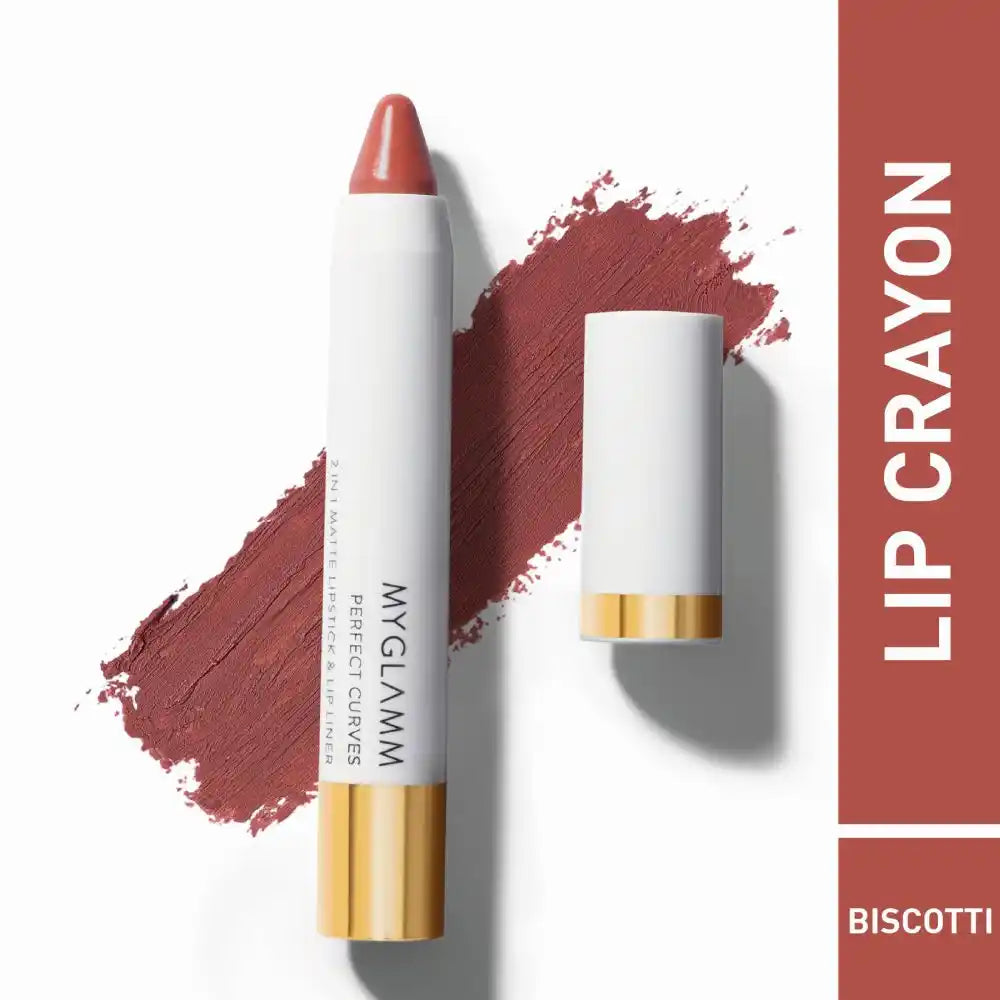 MyGlamm - Perfect Curves Moisturising Matte Lip Crayon 3.7g Shade Biscotti