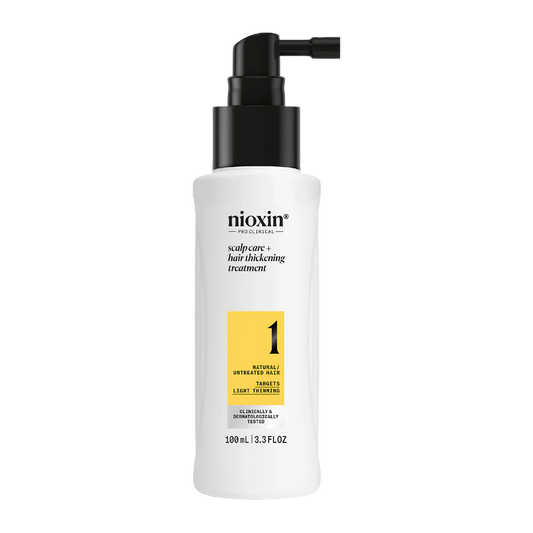 Nioxin System 1 scalp + hair thickening treatment bottle, 100 ml with pump