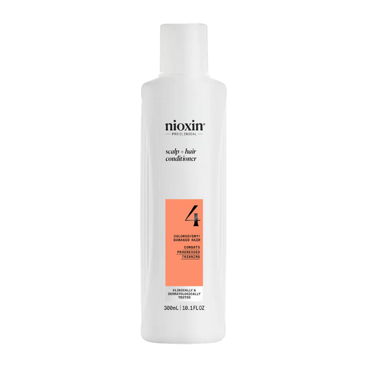 Nioxin System 4 scalp + hair thickening conditioner bottle, 300ml, white