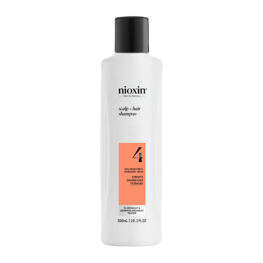 Nioxin System 4 Scalp + Hair Thickening Shampoo For Damaged Hair with Progressed Thinning 300ml - Kess Hair and Beauty