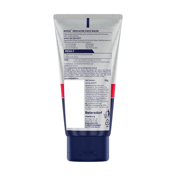 NIVEA Men Acne Control Face Wash 50g