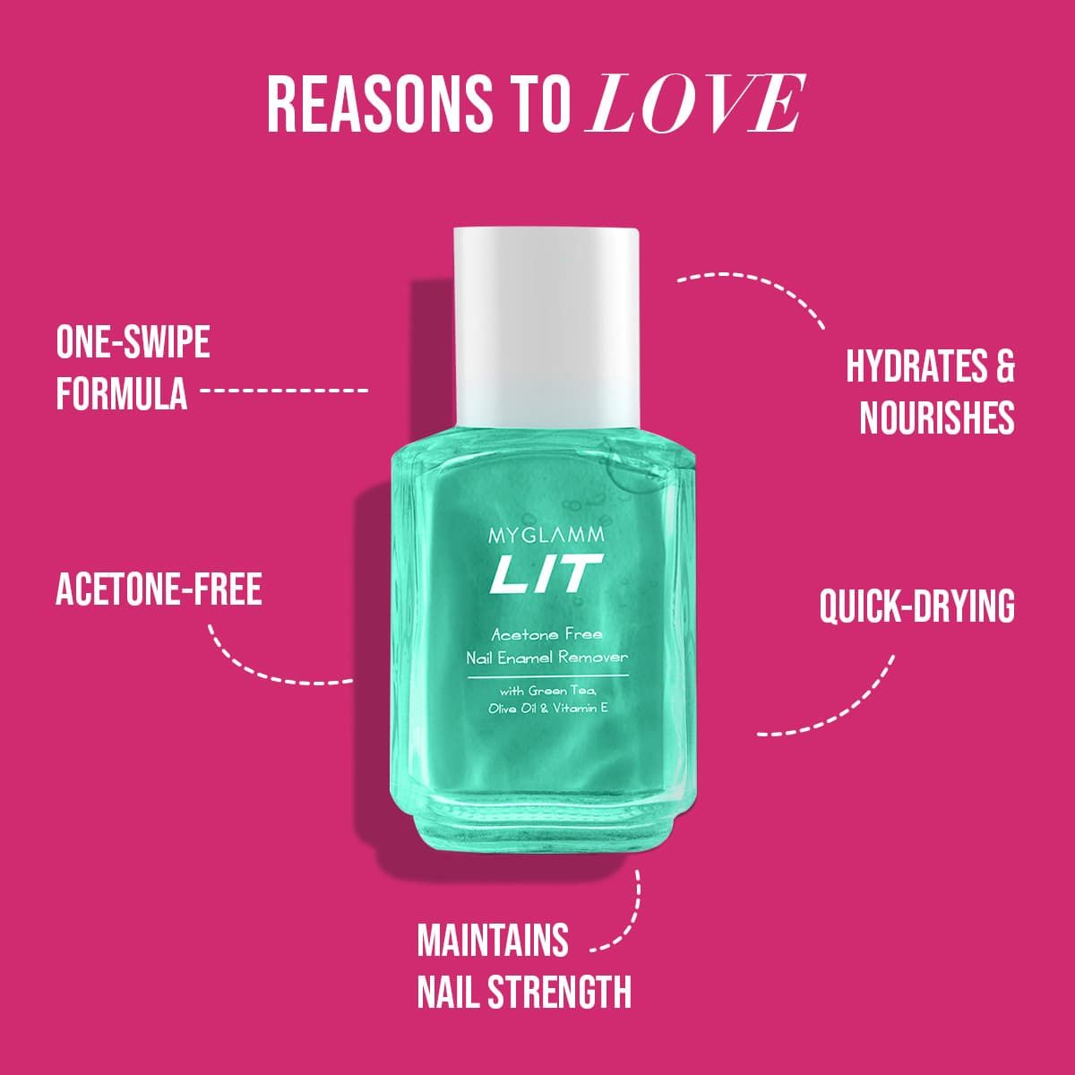 MyGlamm - LIT Nail Enamel Remover 30ml