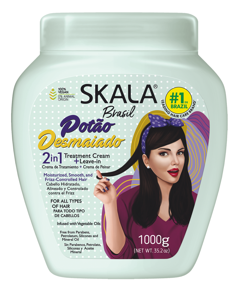 Skala Brasil Potão Desmaiado 2-in-1 Hair Treatment Conditioning Cream 1000g | Anti-Frizz & Smoothing Treatment