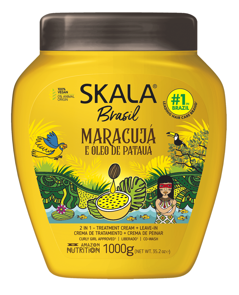 Skala Brasil Maracujá & Patauá Oil 2-in-1 Hair Treatment Cream 1000g | Nourishing Treatment & Leave-In