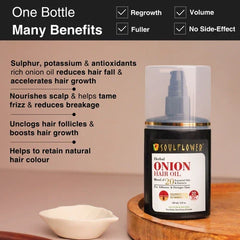 SoulFlower - Onion Amla Hair Growth Oil for Strengthening & Hair Fall Control 120ml
