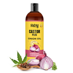 Rey Naturals - Castor Plus Onion Hair Oil - Nourishing Blend for Hair Growth | 100ml