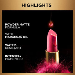 MyGlamm - Manish Malhotra Powder Matte Lipstick - Bohemian Queen (Brown Shade) | Water-resistant, Luxurious, Powder Matte Lip Colour