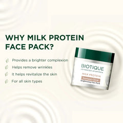 Biotique Milk Protein Instant Glow Brightening Face Pack 50g