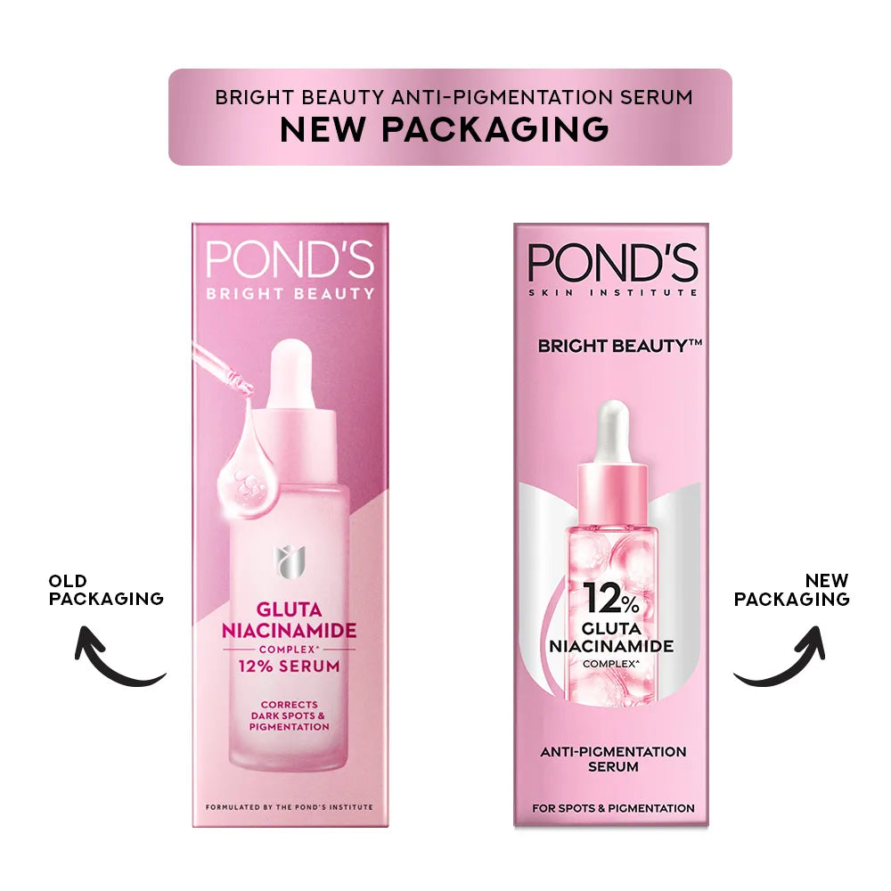 Pond's Bright Beauty Spot-Less Glow Serum Infused With Hyaluronic Acid Vitamin B3, Gluta-Boost-C 28ml