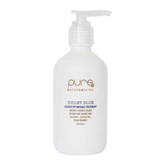 Pura Macadamia Oil Violet Blue color optimizing treatment pump bottle, 400 ml