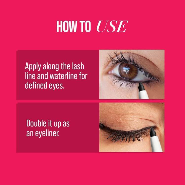 MyGlamm - Jet Set Eyes Kajal Eyeliner - Noir (Black Kohl Stick) | Long Lasting, Waterproof, Smudgeproof, Kohl Kajal Eyliner Pencil