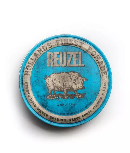 Reuzel Blue Strong Hold High Sheen Pomade 113g - Kess Hair and Beauty