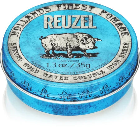 Reuzel Blue Strong Hold High Sheen Pomade 35g - Kess Hair and Beauty