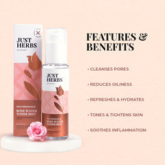 Just Herbs - Steam Distilled Rose Water Facial Mist 100ml