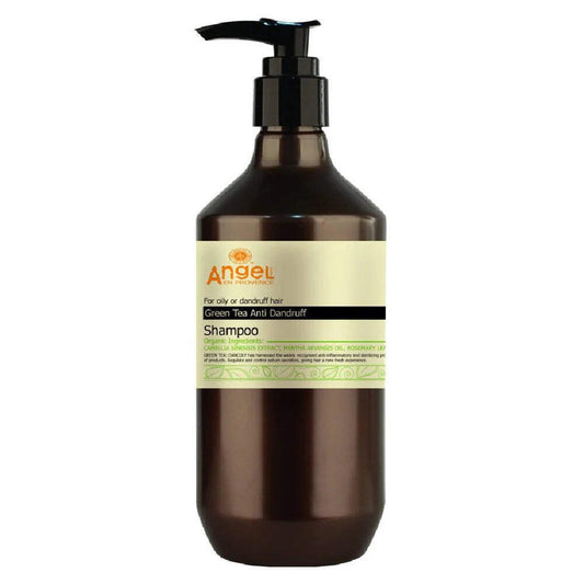 Anti-dandruff shampoo bottle with pump, Green Tea scent, 400 ml