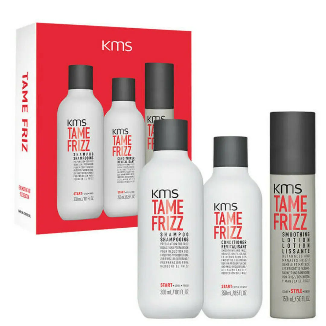 KMS Tame Frizz + Smoothing Lotion Trio Gift Pack