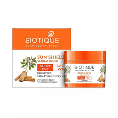 Biotique Sun Shield Sandalwood 50+SPF Ultra Protective Sunscreen Cream - 50g