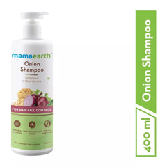 Mamaearth - Onion Shampoo with Onion & Plant Keratin for Haair Fall Control - 400ml