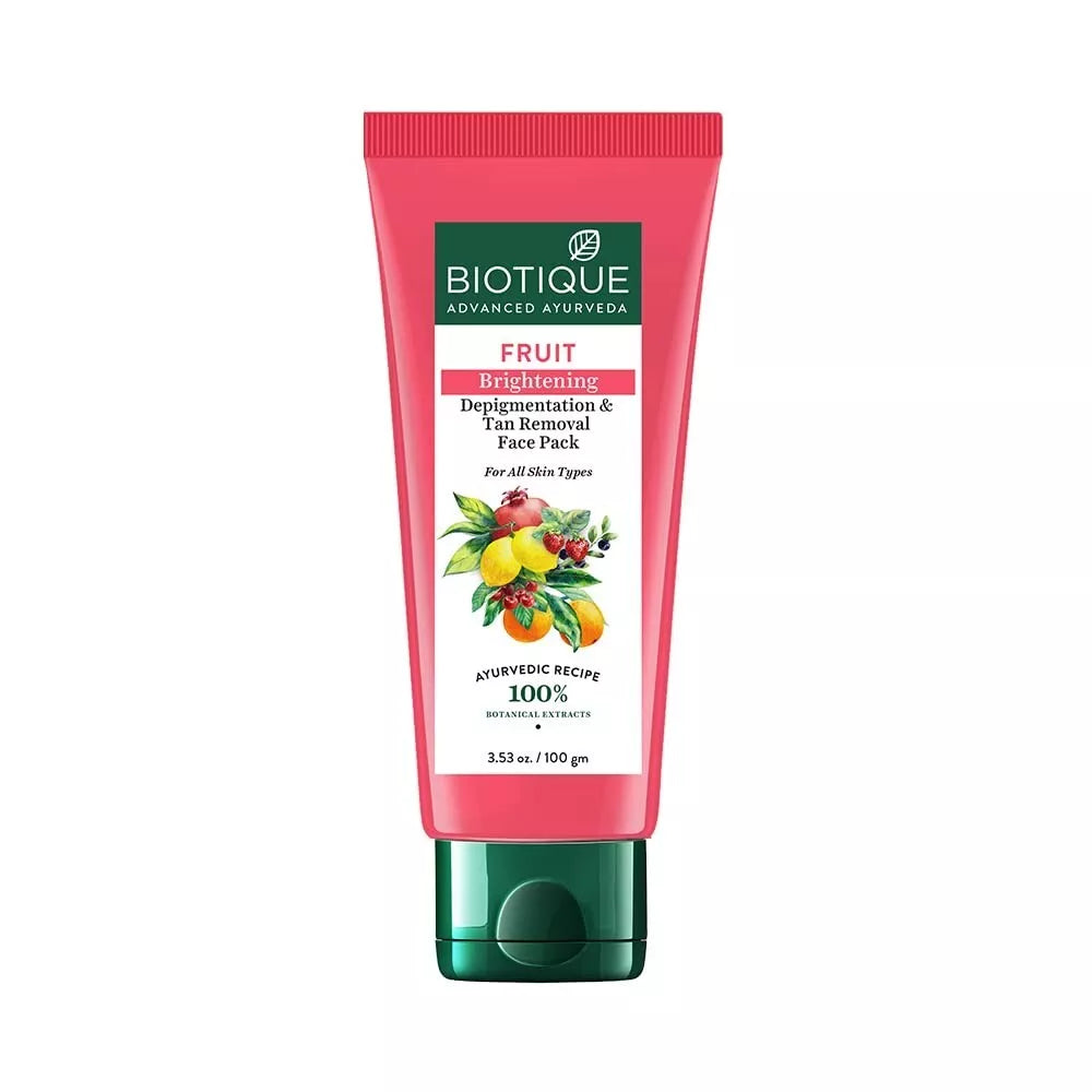 Biotique Fruit Brightening Depigmentation & Tan Removal Face Pack 100g