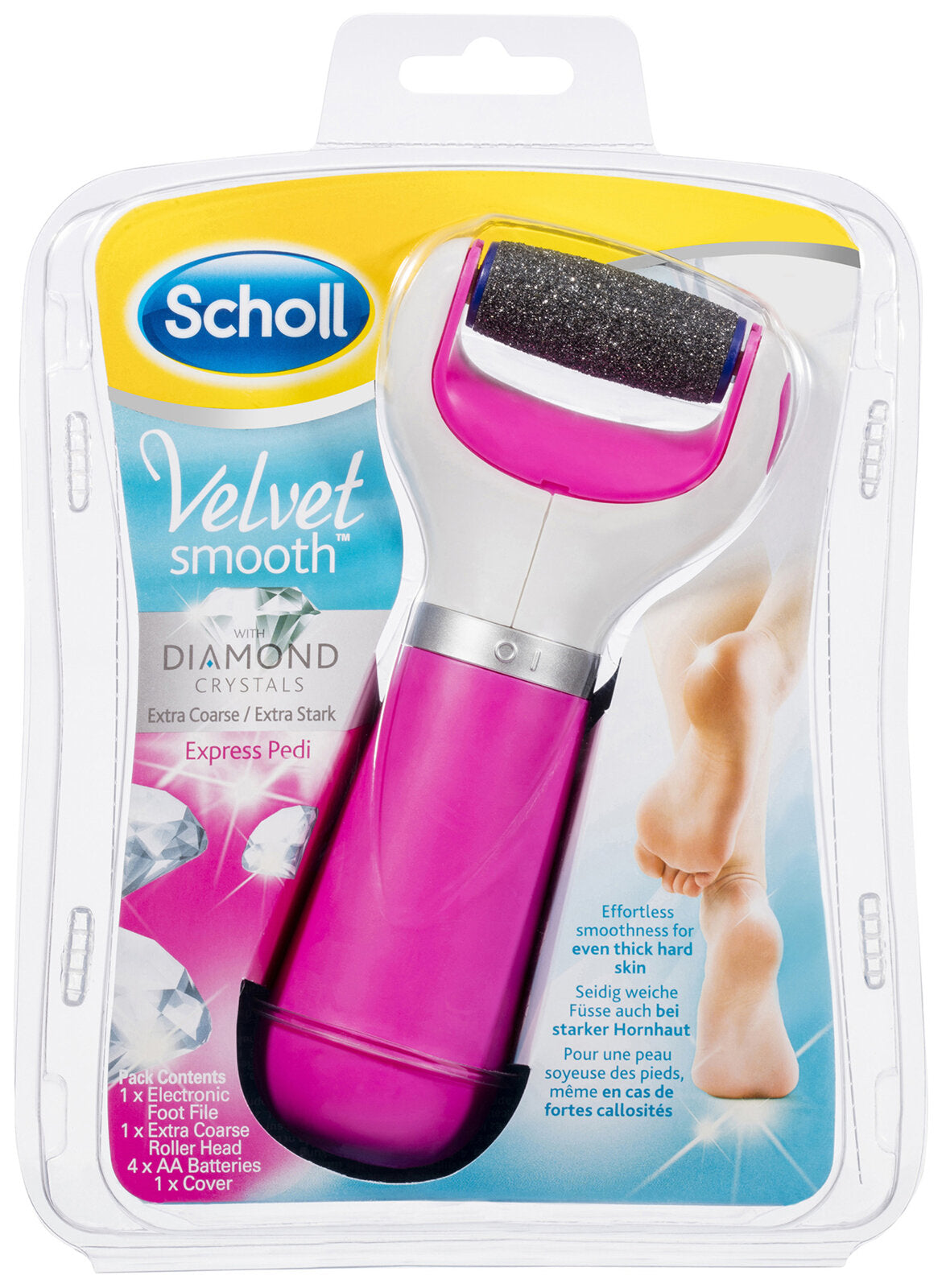 Scholl Velvet Velvet Smooth Electronic Foot File - Professional Foot Care System