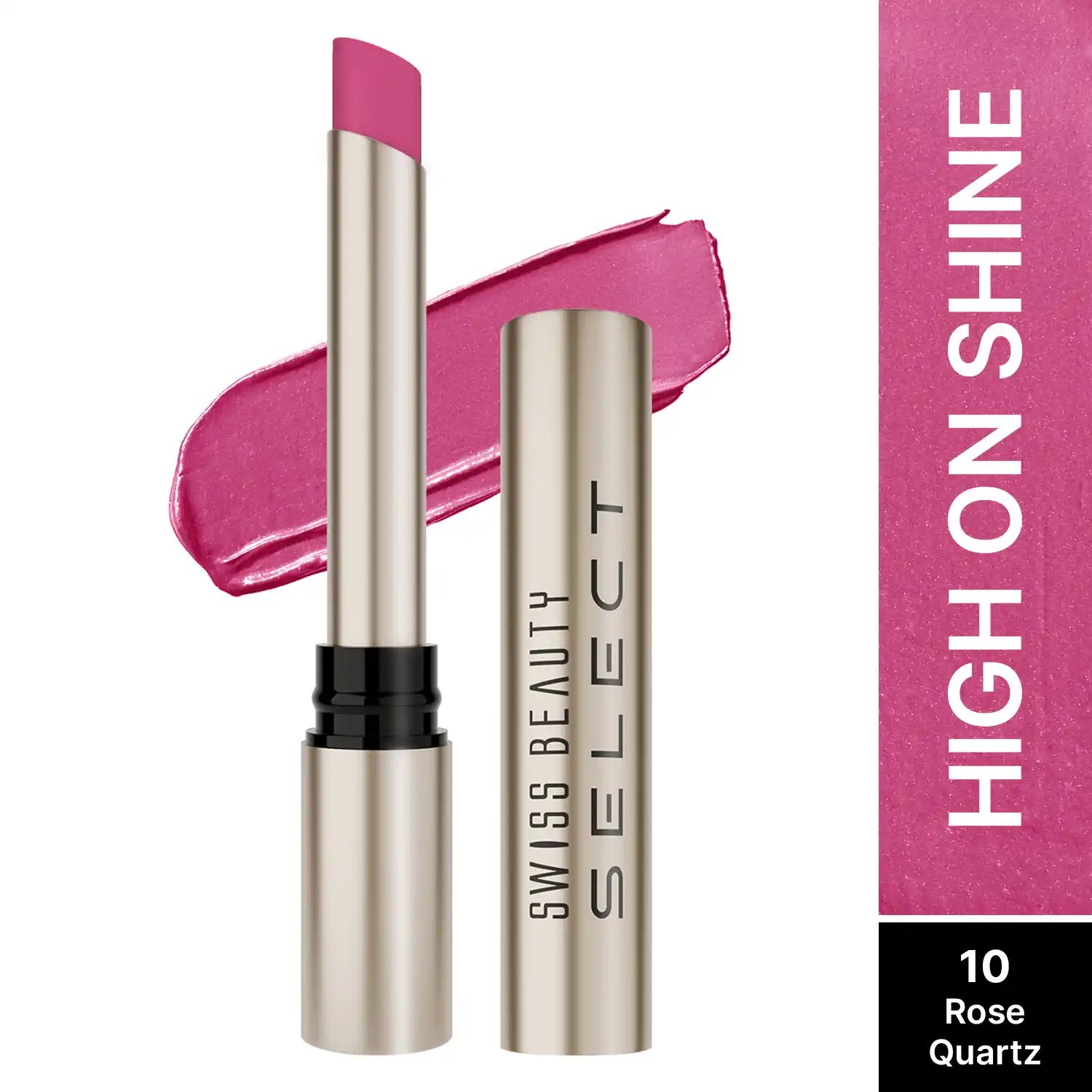 Swiss Beauty Select High On Shine Lipstick Shade Rose Quartz