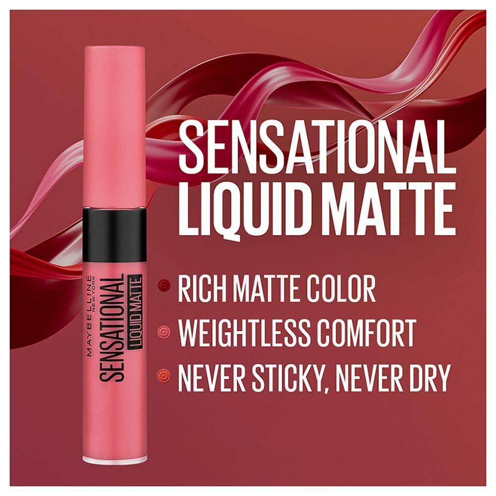 Maybelline - New York Sensational Liquid Matte Lipstick, 04 Easy Berry 7g