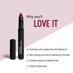 Sugar - Matte Attack Transferproof Lipstick Color: 01 Boldplay (Cardinal Pink)