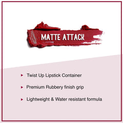 Sugar - Matte Attack Transferproof Lipstick Color: 06 Spring Crimson (Crimson Red)