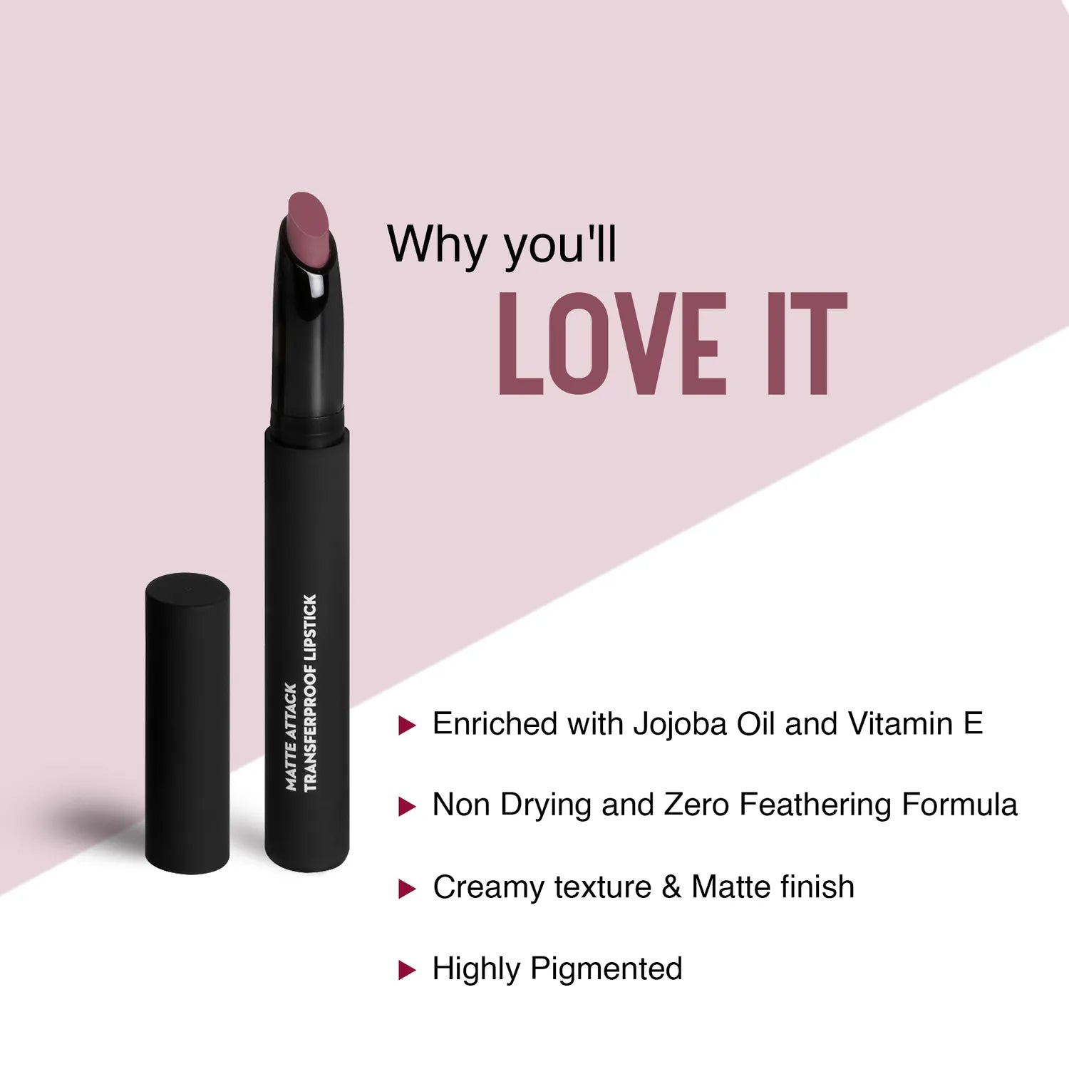 Sugar - Matte Attack Transferproof Lipstick Color: 11 The Blush Eyed Peas (Pink Blush Nude)